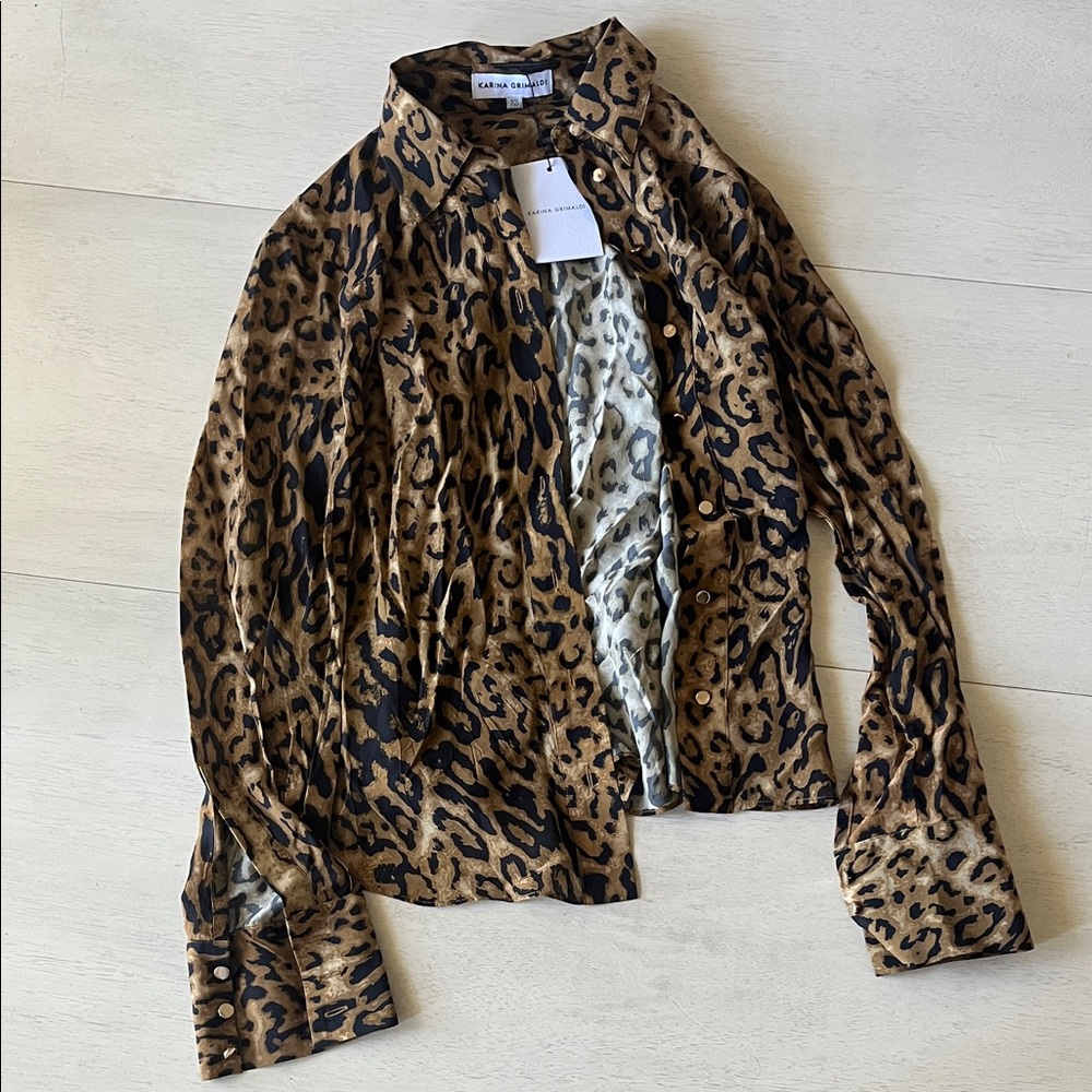 Karina Grimaldi Mariana Leopard Print Shirt